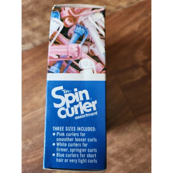Vintage Toni Spin Curler Assortment 41 rods pink white blue with box and papers - Picture 4 of 7